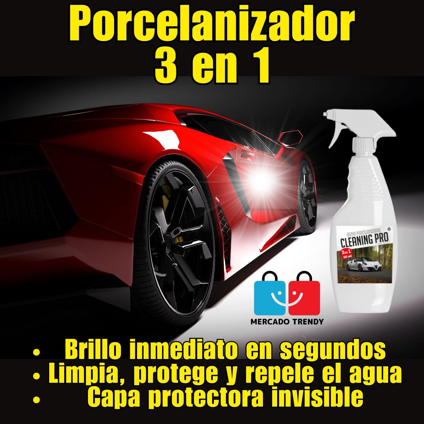 Cleaning PRO 3 en 1 - Porcelanizador para auto