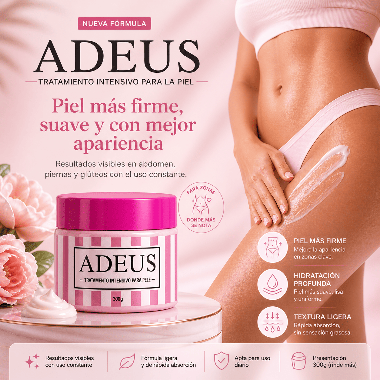 Crema ADEUS Reafirmante 300 gramos
